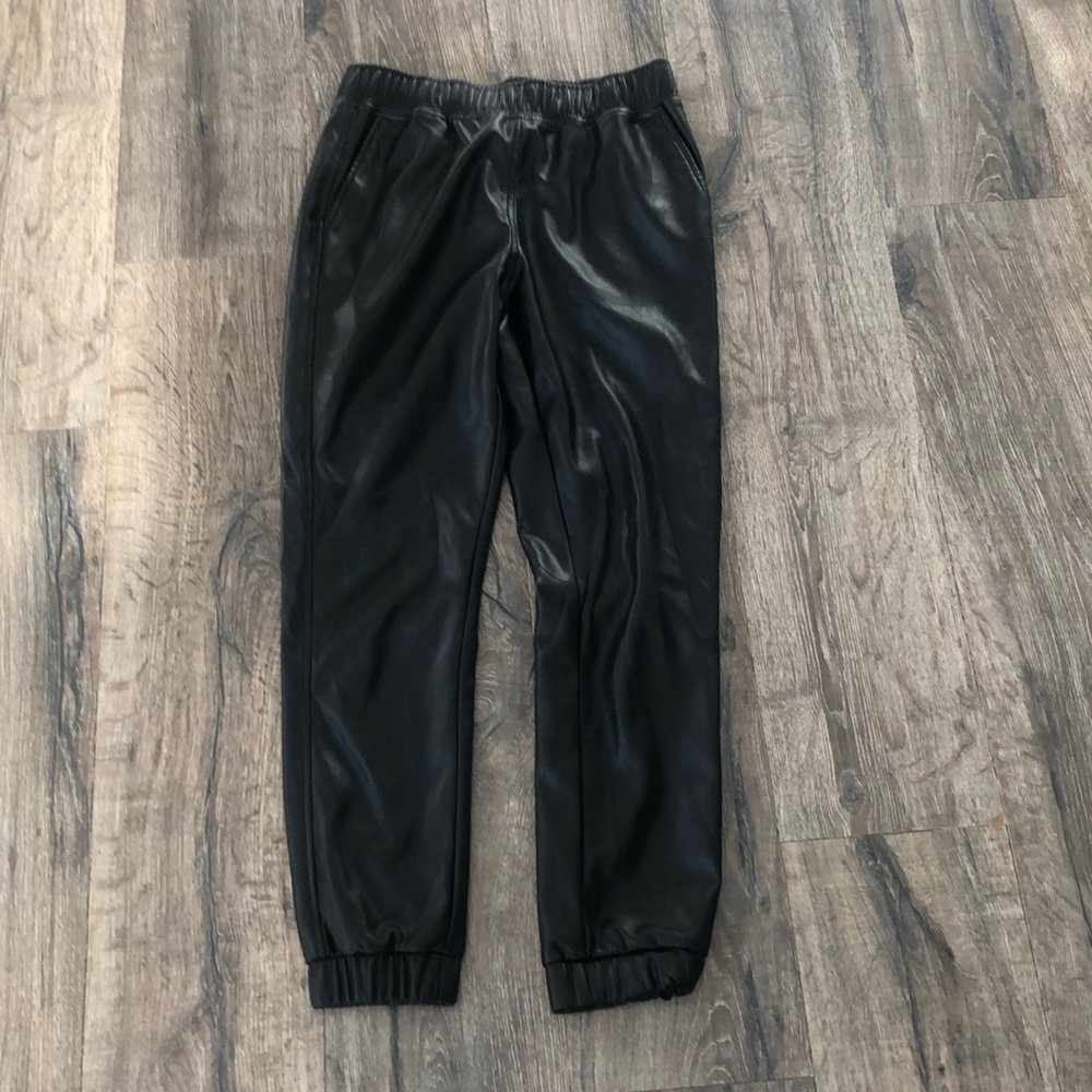 Women’s Sm Balck, Faux Leather Pants